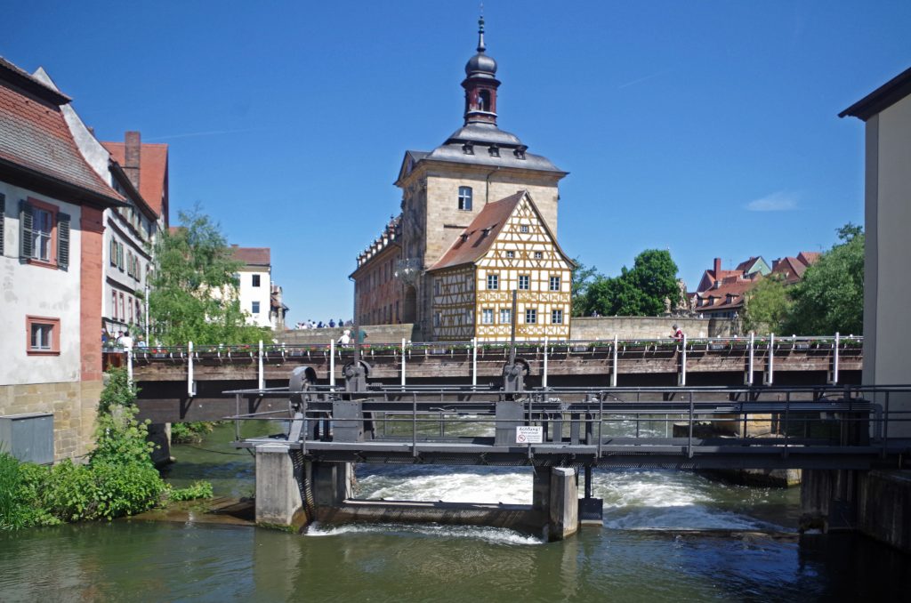 Canal along walking tour of the Old City, Bamberg