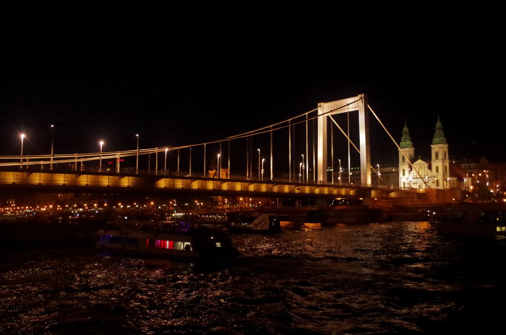 City Parish Church and Elizabeth Bridge, Budapest