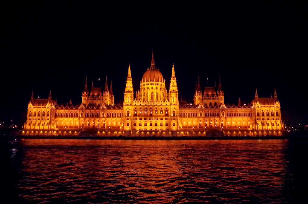 Hungarian Parliament, viewed from the Danube River