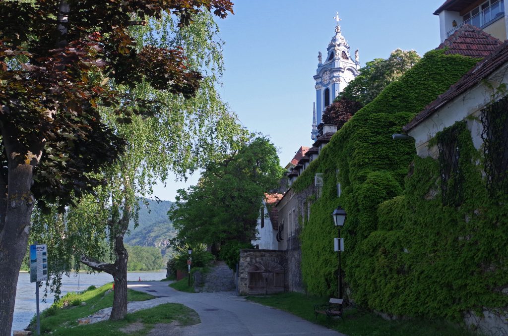 A charming street along the Danube, in Dürnstein