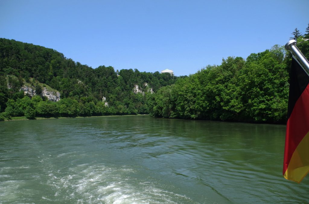 The Danube Gorge, with Befreiungshalle in the distance, Regensburg