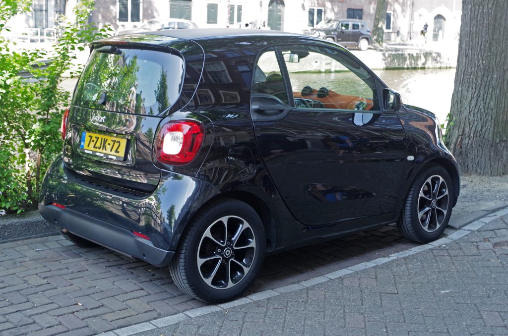 A SmartCar in Amsterdam