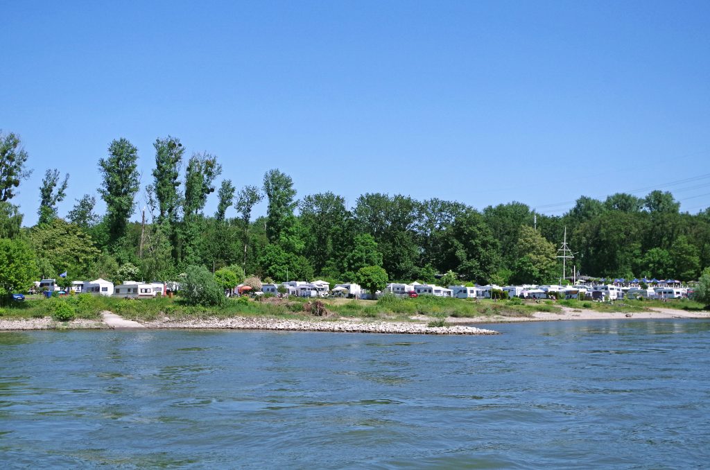A campground along the Rhine near Cologne