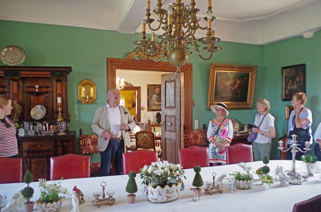 The baron in the dining room at the aristocrats’ castle, Miltenberg