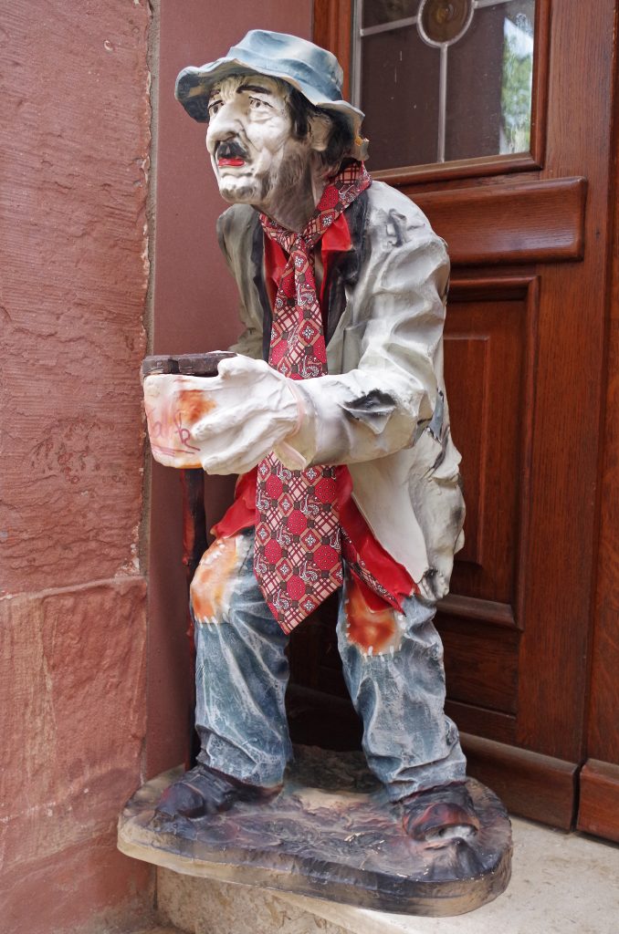 Doorway statue in downtown Miltenberg