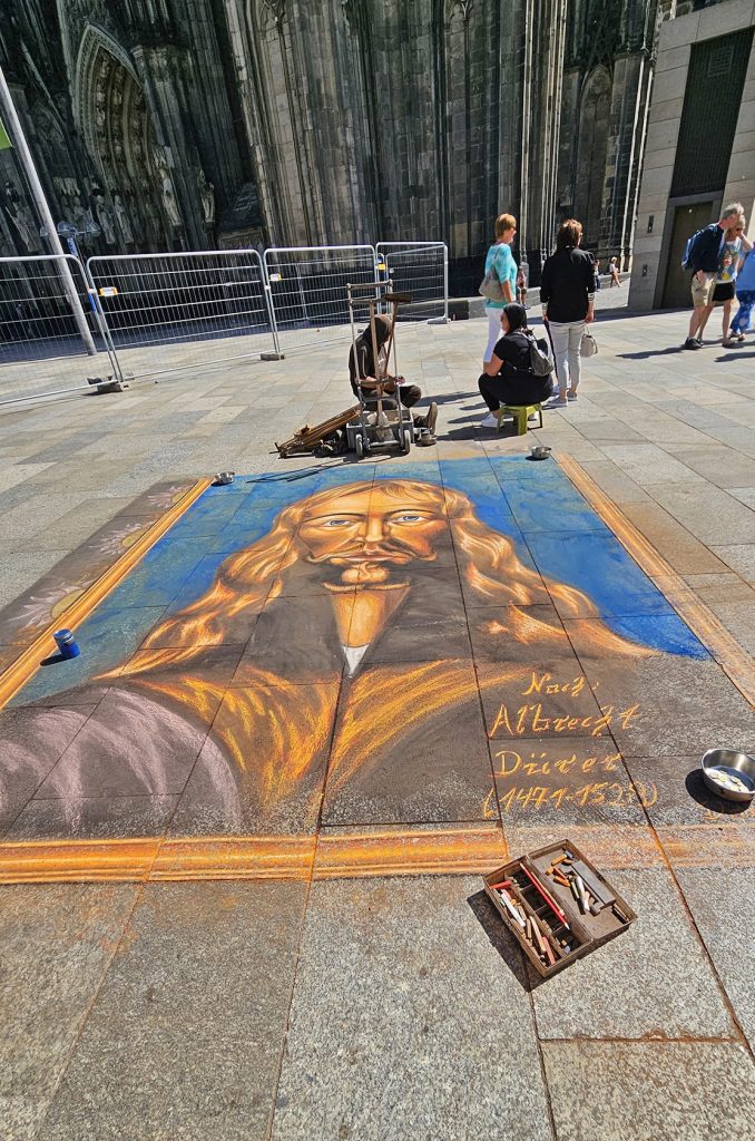 Sidewalk Art Near Cologne Cathedral