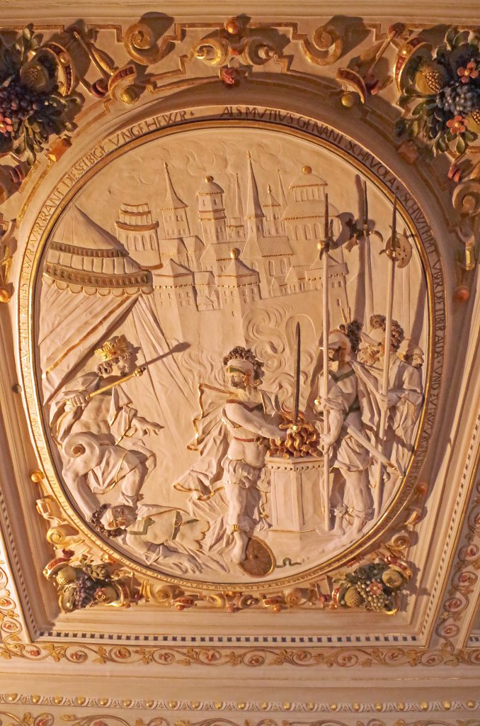 Ceiling detail in the Schloss Weikersheim Palace, Weikersheim